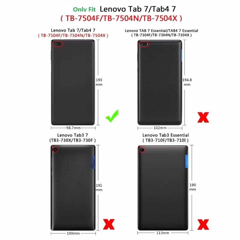 Qosea для Lenovo tab4 7 TB-7504 tb-7504f 2017 дюймов Кожа PU Смарт-Чехол Tab tb-7504x Планшеты PC Стенд