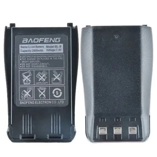 Original baofeng uv-b5 uv-b6 battery BL-8 2000mah walk talkie parts 7.4V for dual band pofung UV-B5 two way radio bao feng acce | Мобильные