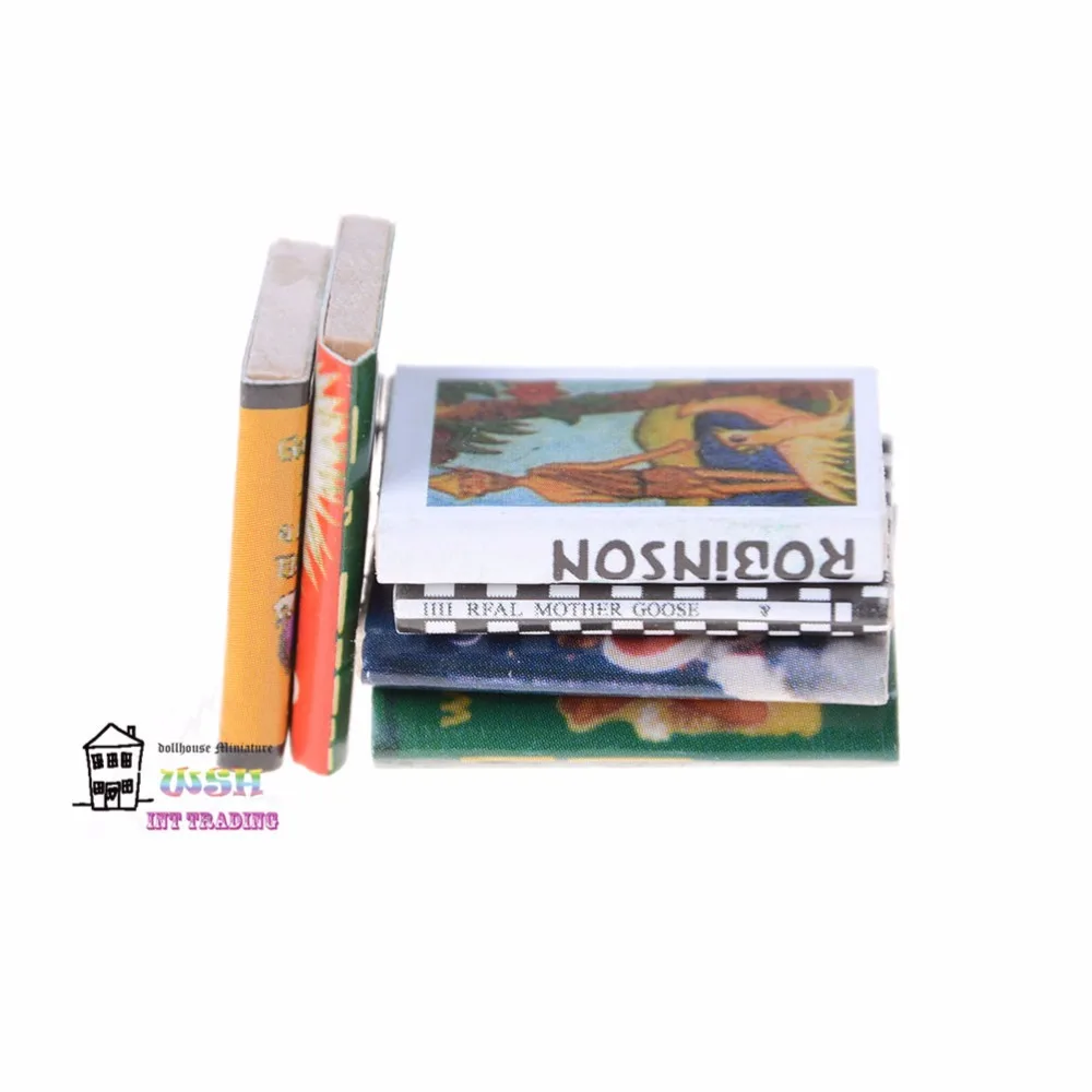 1:12 миниатюрный кукольный домик красочные деревянные книги 6 шт 0 39