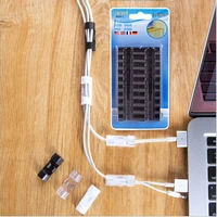 feigo 20pcs fixing wire card network cable storage finishing data cable clip 3m adhesive self adhesive fixing line cable f857