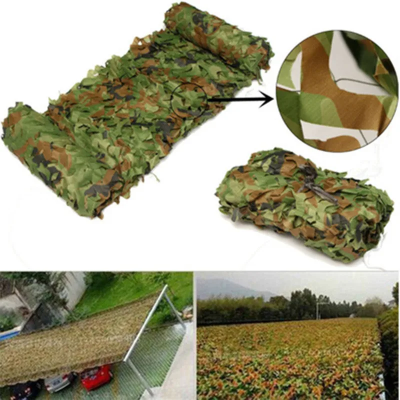 4x5M Oxford Camouflage Mesh Shade Net Military Outdoor Camping Woodland Hide Cover Sun Shelter Beach Tent Hunting Shade Sails