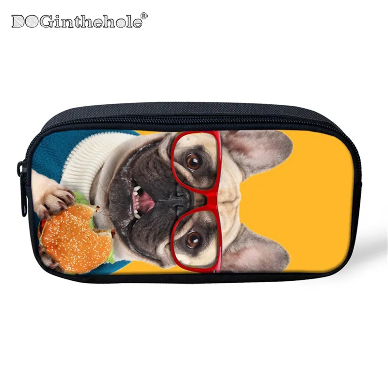 Doginthehole милая собака печати пенал многофункциональный Для женщин косметичка