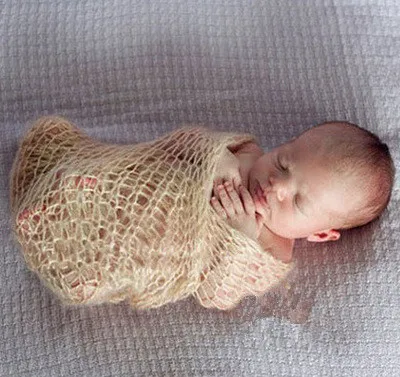 Накидка для новорожденных Bebe ручная работа из мохер фотосъемки