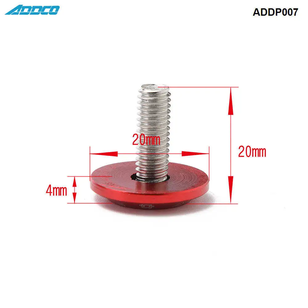Addco Sport M6 10 шт. болт с шестигранной головкой бампер крыло шайба из анодированного