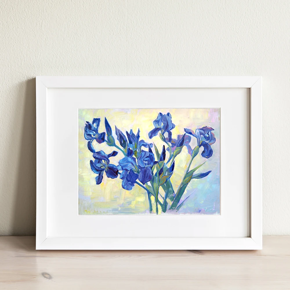 Allenjoy абстрактные картины маслом темно-фиолетовый цветок фиолетовый акварельный