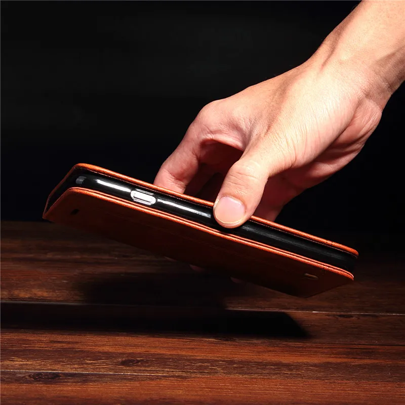 Роскошный Ретро Чехол FTAIDKJ из искусственной кожи Crazy Horse для iPhone 6S 6 7 8 Plus X 5|Бамперы|