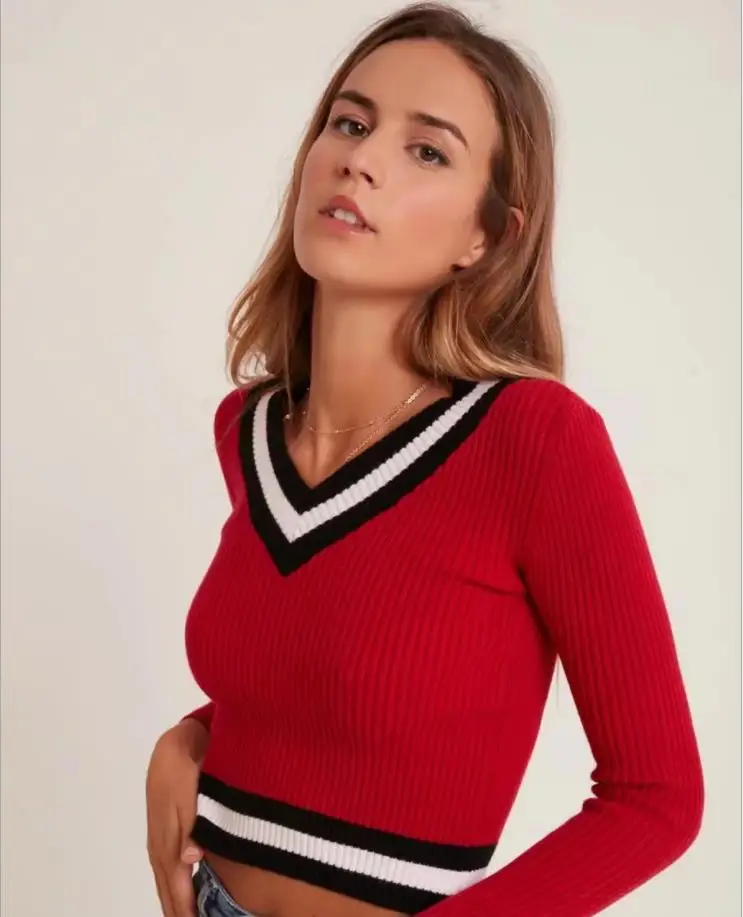 Женские пуловеры свитер новинка 2019 элегантный дизайн вязаные осень зима весна