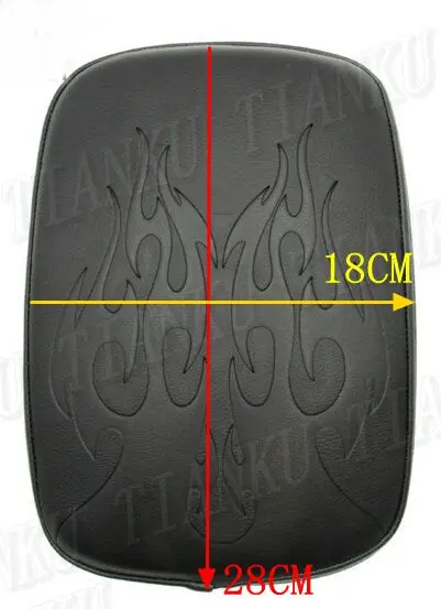 Universal Flame Leather Rear Fender Seat Pad 8 Suction Cup For Shadow Steed Magna Vulcan Classic VN Boulevard C50 VStar 400 650 |