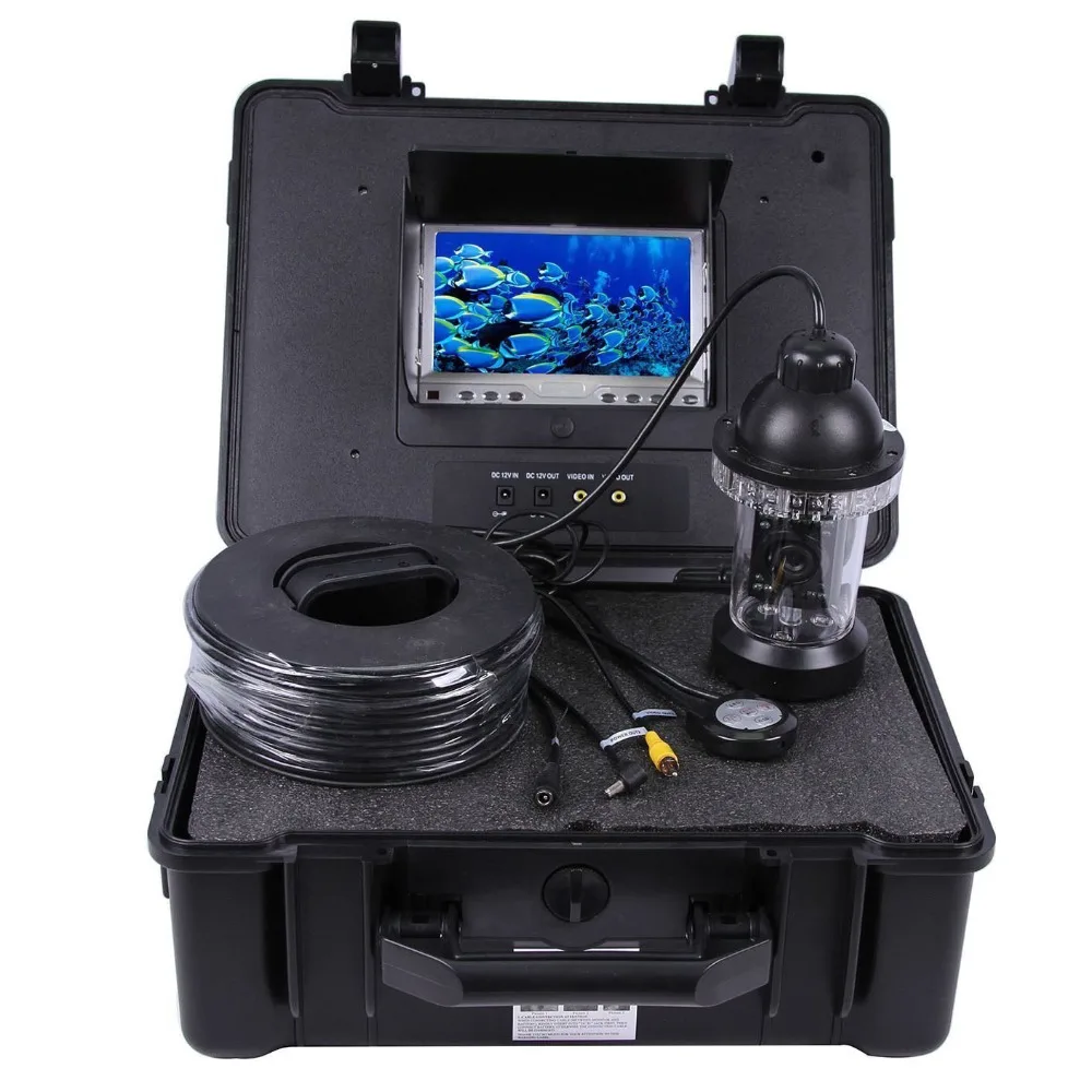 

HD 600TVL 7" TFT Color monitor 20m Cable Fish Finder Underwater video Camera 18Pcs Leds Rotate 360 Degree Fishing Camera