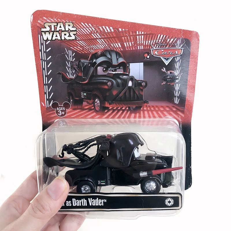 

Disney NEW IN BOX Pixar Cars Diecast Rare Star Wars Mater Black Diecast Cars 1:55 Disney Car Toy Great Collection Kid Best Gift