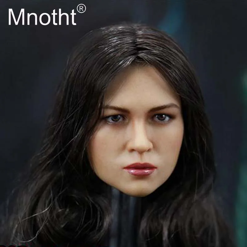 Mnotht игрушки Масштаб 1:6 Euramerican furious женщина голова Лепка JT001 Женщина солдат резьба