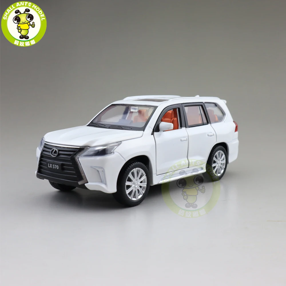 1/32 JACKIEKIM LX570 SUV литая под давлением Модель автомобиля игрушки для детей звуковое освещение вытяжной автомобиль подарок для мальчиков и девочек