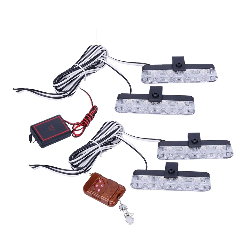 Enjoynight 4x4 LED Wireless Remote 12V Flashing DRL Automobiles Strobe Warning light Car Police Ambulance Emergency day | Автомобили и