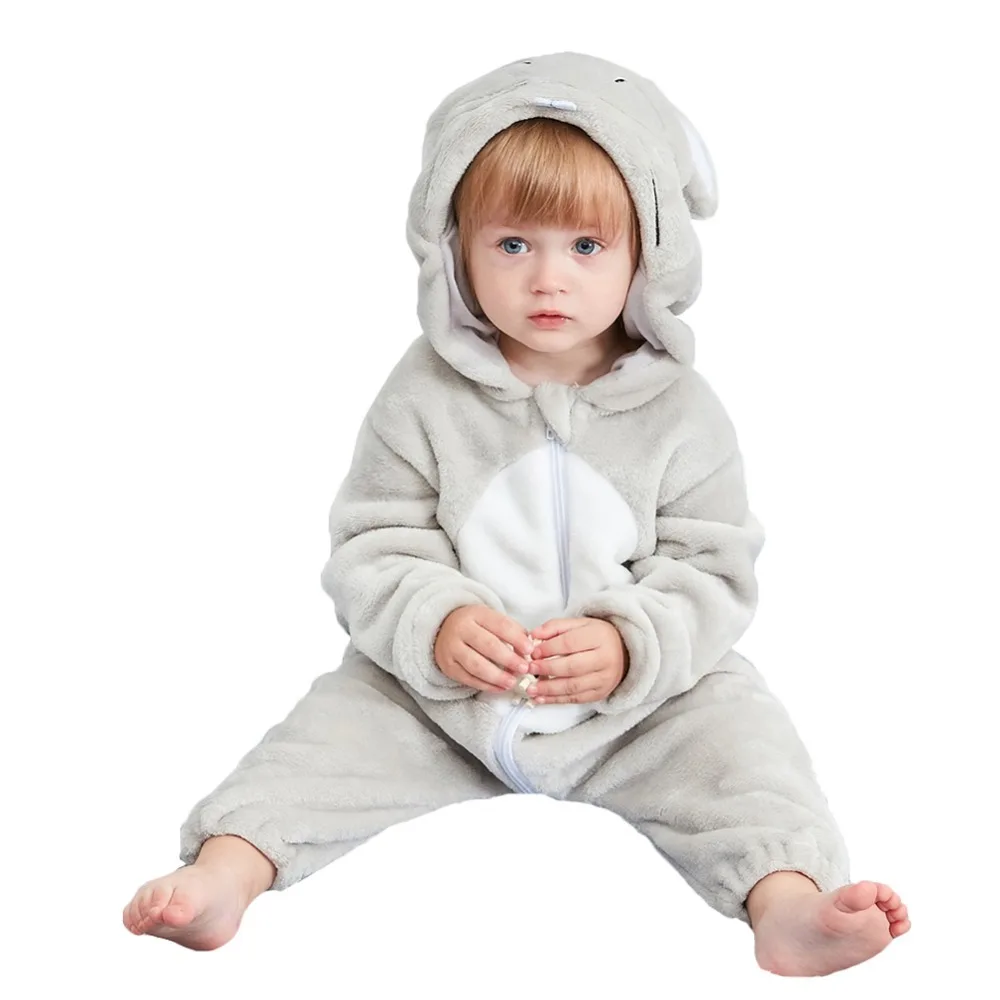 

Unisex-Baby Cartoon Animal One-Piece Hoodie Pajamas Flannel Unicorn Jumpsuit Winter Warm Sleepwear Halloween Costume