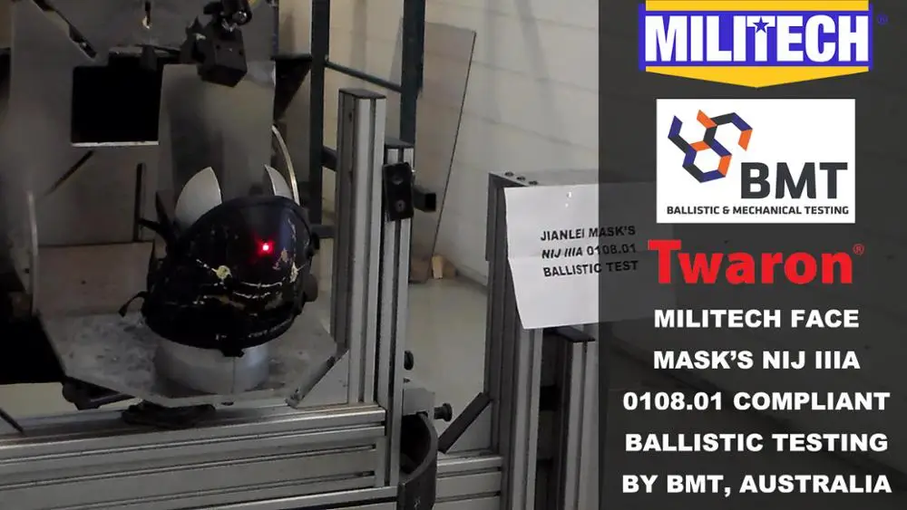 Тест Видео- Militech NIJ IIIA 0108,01 баллистическая маска тест ing видео