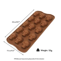 1pcs creative molds for bars silicone skull ice cube super flexible ice cream diy tool maker chocolate mold tray