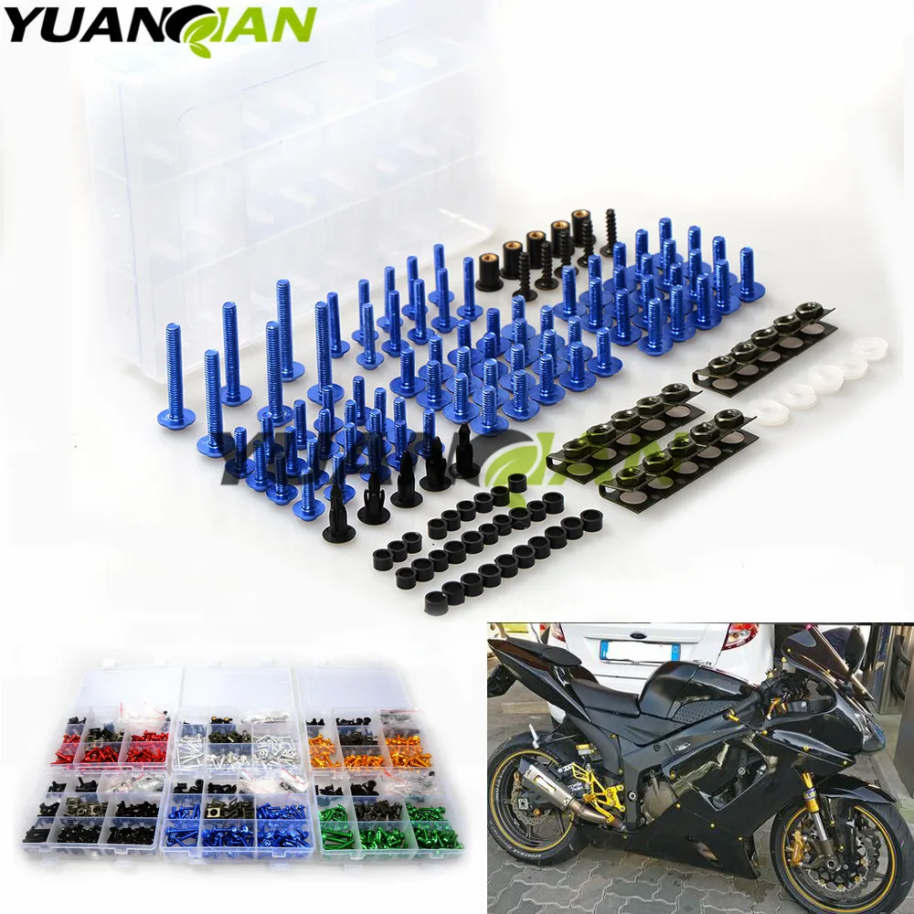 

for Yamaha R3 R6 FZ1 FAZER 2006- 2012 2013 FZ6 mt 07 09 Universal Motorcycle Fairing Bolt Screw Nuts Washers Fastener Fixation