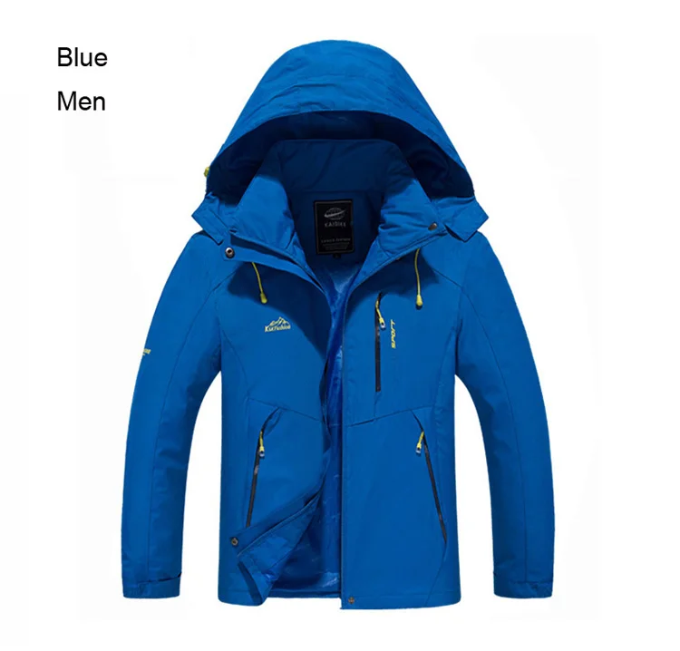 men blue ARCTIC светильник, высокое качество, для женщин и мужчин, походная куртка, треккинг, красочные, теплые, водонепроницаемые, ветрозащитные, дышащие, для кемпинга, пальто - Цвет: men blue