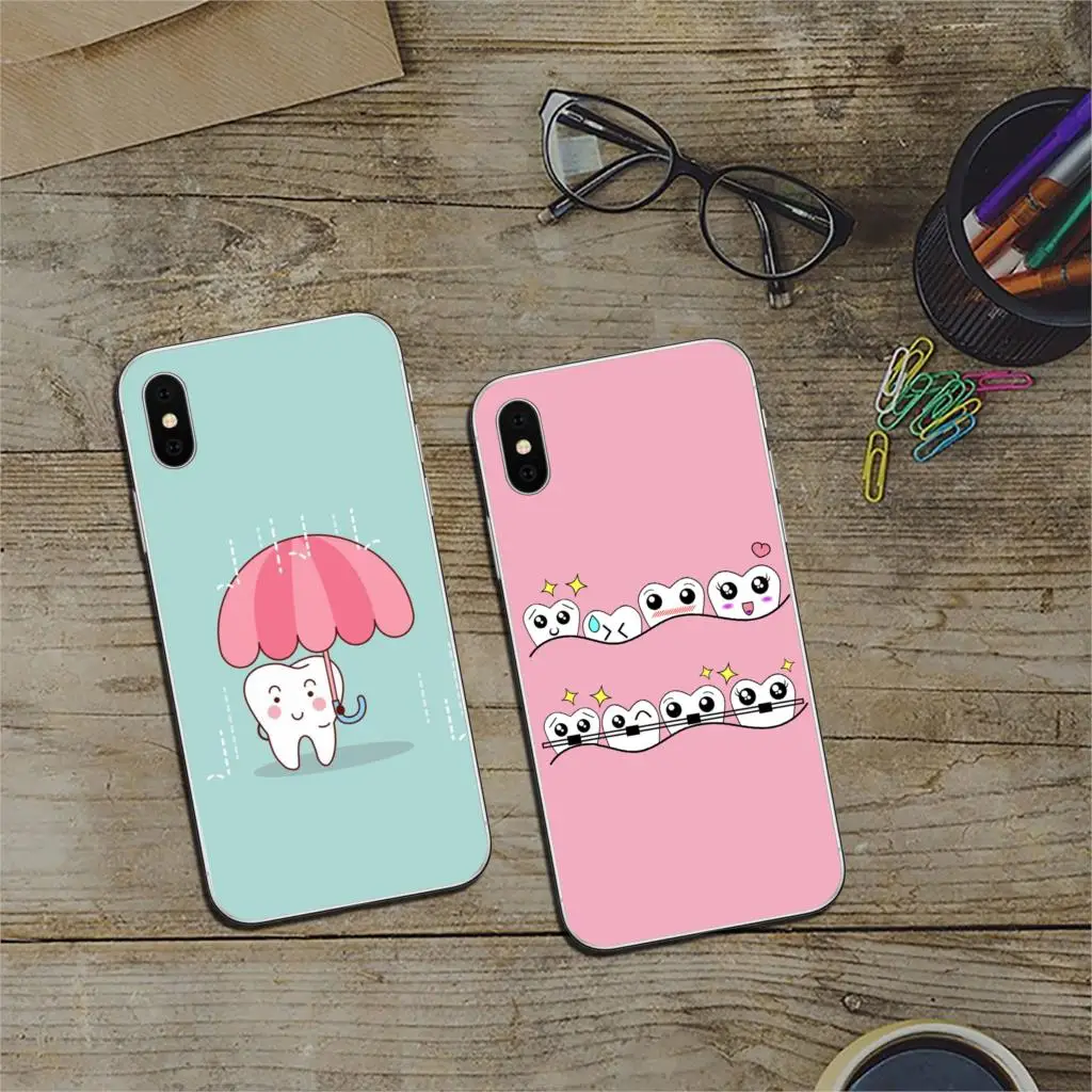Чехол LoveClear для iPhone 11 Pro X XR XS Max 6 6S 7 8 Plus 5 5S SE 10 мягкий силиконовый с зубами мудрости |