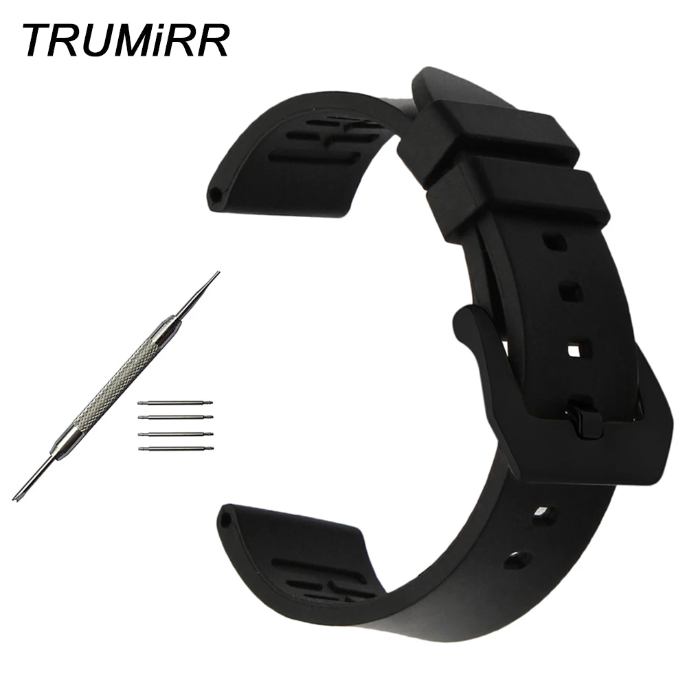 Фторкаучуковый ремешок для часов Luminox Tissot lontines Mido Rado 22 мм 24 с матовой пряжкой из