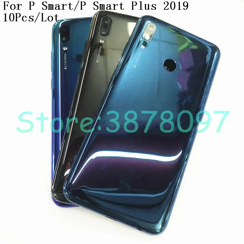 10 шт./лот для Huawei P Smart 2019 &amp Plus задняя крышка батарейного отсека задний корпус +