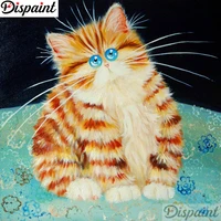 dispaint full squareround drill 5d diy diamond painting animal cat landscape 3d embroidery cross stitch 5d home decor a18381