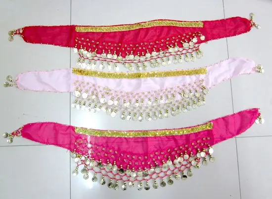 Детский набедренный платок для танца живота с монетницей и поясом 250 шт./лот