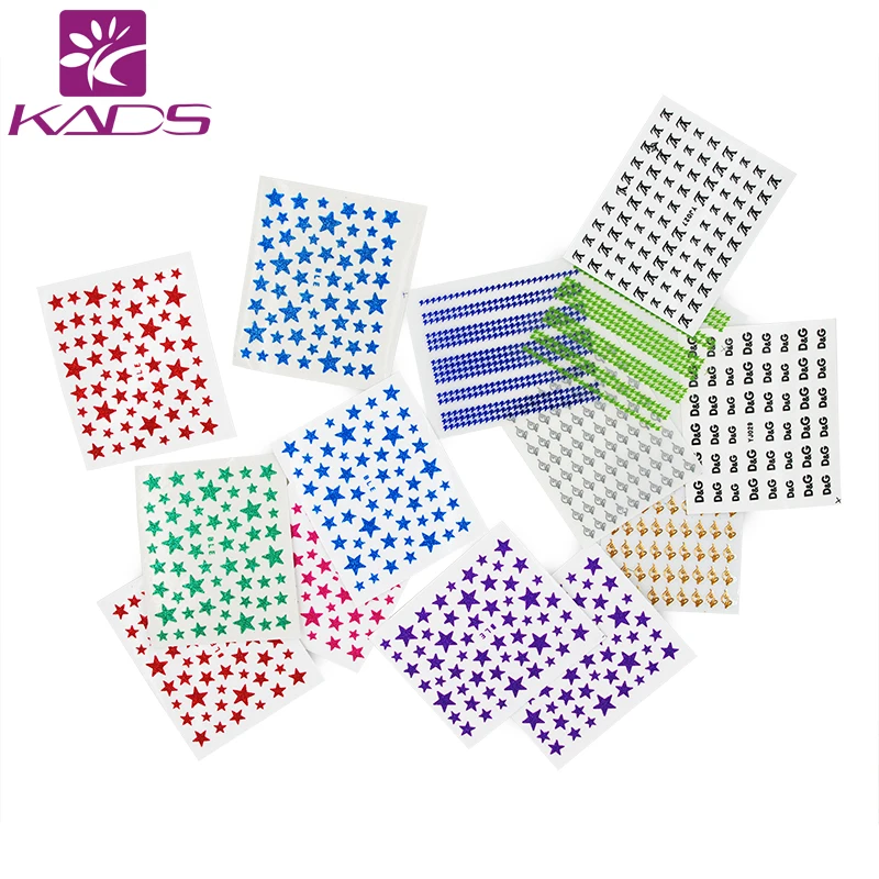 KADS Горячий Продавать 35 шт./компл. Красочных Звезд Дизайн 3D Nail Art Water Переводные