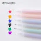 Набор цветных гелевых ручек Jonvon Satone, 2 шт., канцелярские принадлежности для офиса и школы, школьные товары