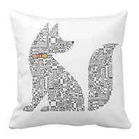 geek circuit board dog illustration throw pillow case novelty quirky computer circuit board cushion cover gag funny puppy gifts