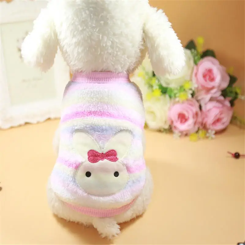 Dog Teddy Cat Soft Warm Small Coat Puppy Pet Clothes Fashion Double Thick Milk T Shirt Cheap Apparel |