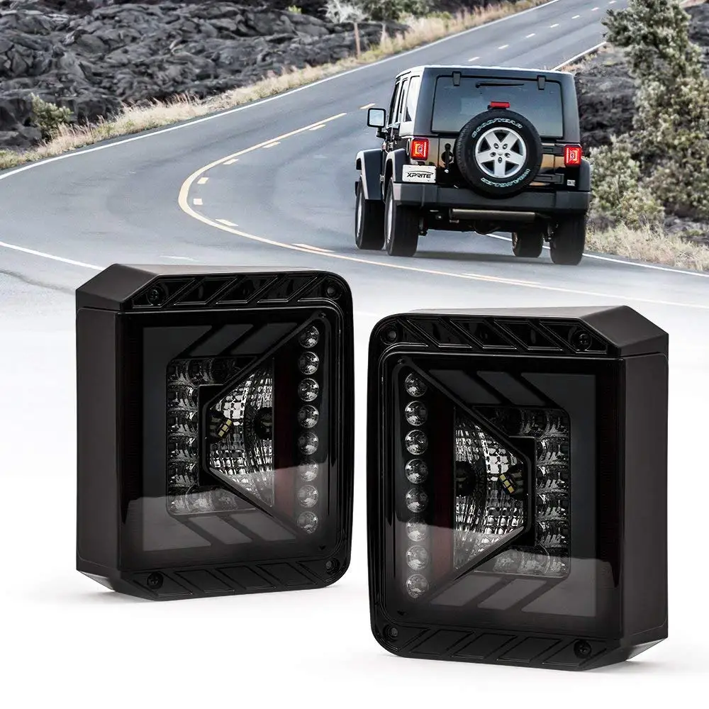 Светодиодные задние фонари для Jeep Wrangler JK JKU 2007 201 копченые линзы стоп сигналы
