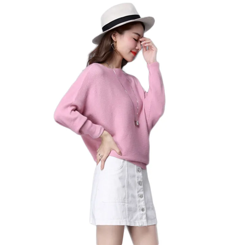 2018 Fashion Women Knit Black Pullover Sweaters Autumn Ladies Loose Striped Knitwear Yellow Elegant Cotton Female Casual Pull | Женская