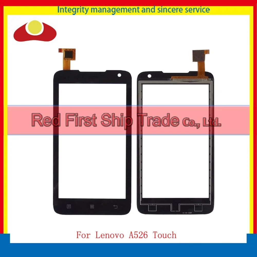 10Pcs/lot High Quality 4.5&quot For Lenovo A526 Touch Screen Digitizer Sensor Front Glass Lens Black White + Tracking Code | Мобильные