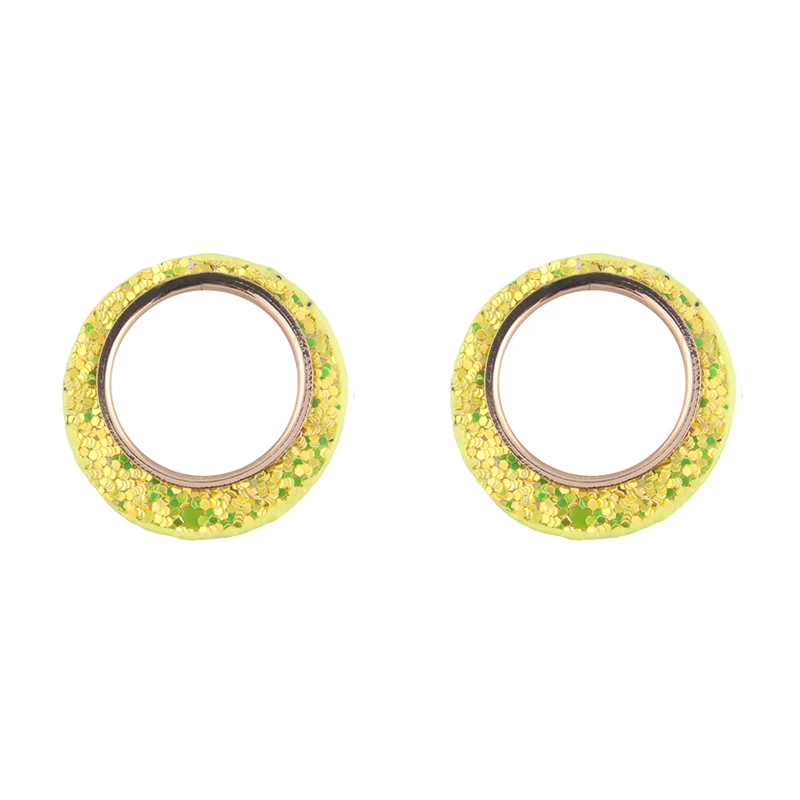 Серьги NeeFu WoFu из кожи с эффектом вспышки круглые большие серьги для женщин медные