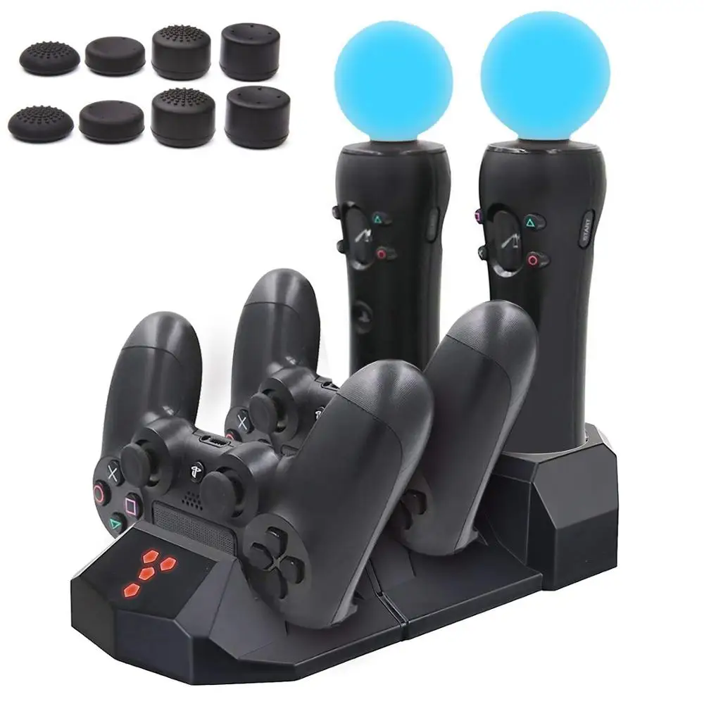 Беспроводное зарядное устройство для контроллера PS Move & PS4 зарядная док станция 4