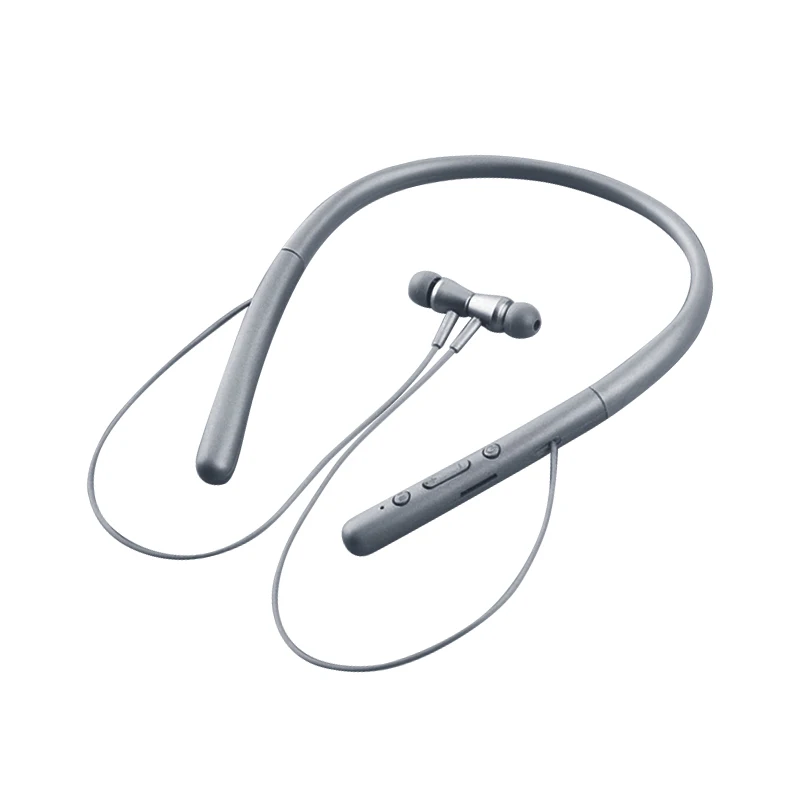 Серый Карамельный цвет Висячие шеи Bluetooth стерео гарнитура наушники-вкладыши спортивные шеи Висячие Бег для Xiaomi IPhone huawei Портативный - Цвет: Серый