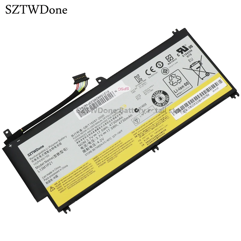 Аккумулятор SZTWDone L13L1P21 для планшетного ПК Lenovo Miix 2 8 дюймов L13M1P21 3 7 в 4730 Вт ч мАч 8|pc