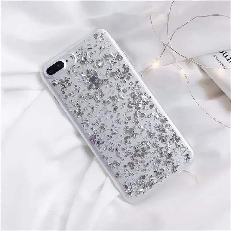 For Samsung S7 edge S8 S9 S10 Plus Note 8 9 Flashing Girl's foil Cute Glitter Phone case Soft Rubber Back cover |
