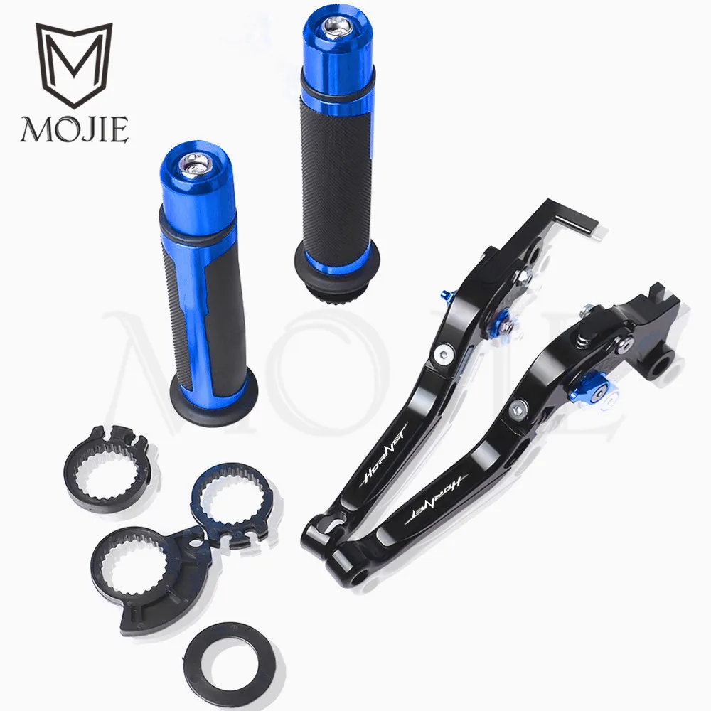 Black Blue Для Honda CB900F Hornet CB919 2002-2007 2003 2004 2005 2006 Мотоцикл с ЧПУ Регулируемый складной тормозной рычаг сцепления ручками - Цвет: Black Blue