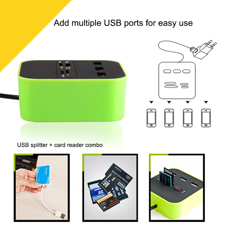 USB кард-ридер расширитель многофункциональный памяти OTG Micro SD TF USB 2,0 кардридер kaartlezer lector de tarjetas lecteur carte sd