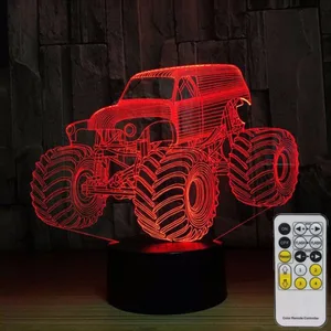 3D ночники для детей с пультом дистанционного управления, сенсорный светодиодный светильник, 7 цветов, меняющий цвет, настольная лампа в подарок на день рождения, лампа для домашнего декора