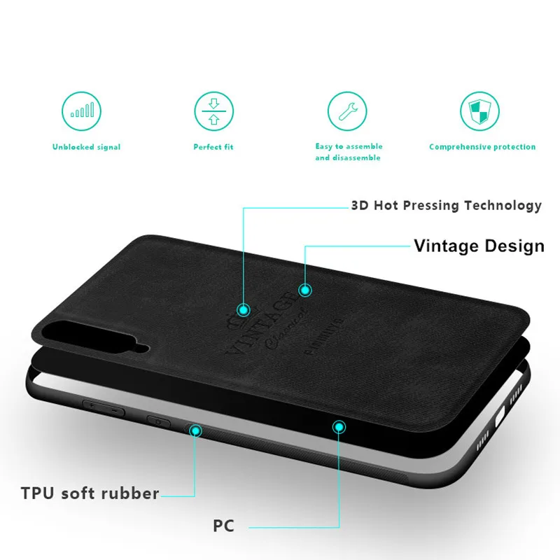 Xiaomi Mi 9 SE чехол 5 97 дюймов PINWUYO TPU + PC для задняя крышка бизнес телефон Чехол |