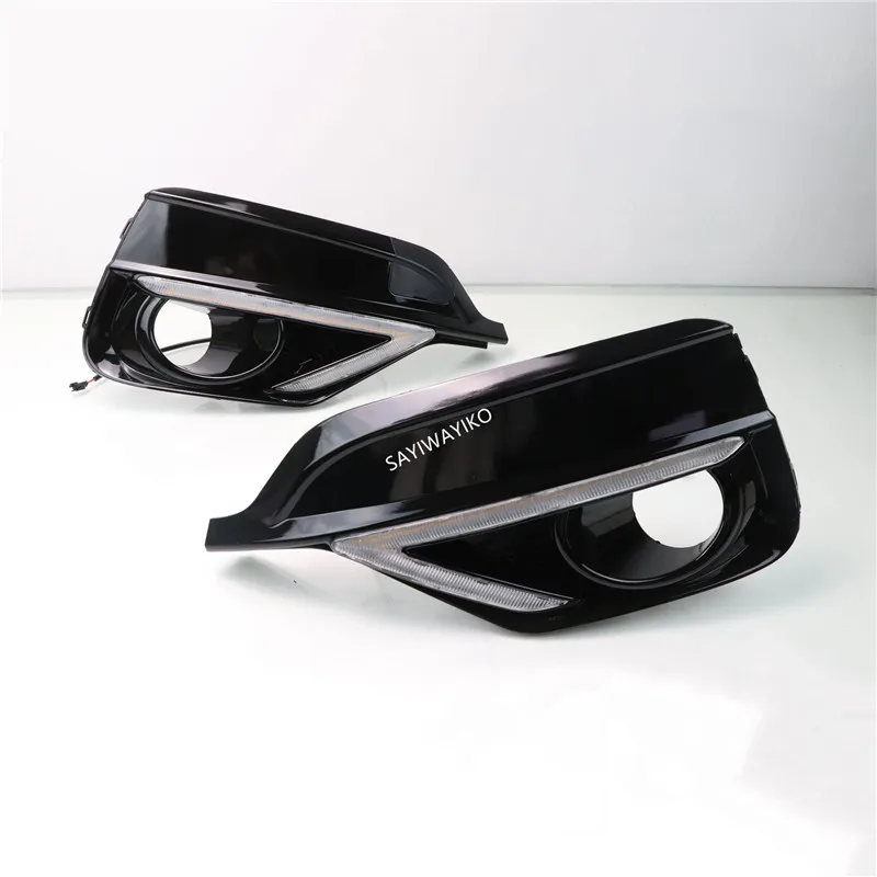 2PCS For Honda Fit Jazz Sport RS 2018 2019 Turn Yellow Signal Relay Waterproof Car DRL 12V LED Daytime Running Light Fog Lamp | Автомобили
