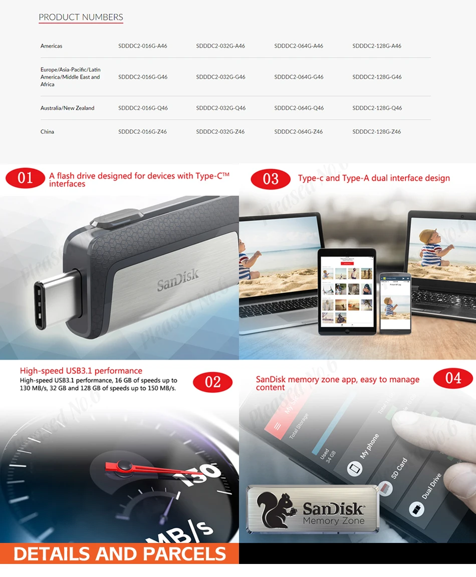 Двойной Флеш-накопитель SanDisk SDDDC2 usb флэш-накопитель 256 ГБ флэш-накопитель 128 Гб 64 Гб оперативной памяти, 32 Гб встроенной памяти, usb 3,1/3,0 memory stick 150 МБ/с. флеш-накопитель OTG USB flash Stick