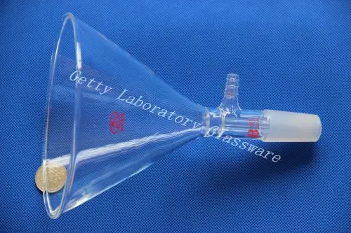 150ml Glass Powder Filter Funnel 120mm diameter 24/40 joint with 3# Coarse and 10mm Hose Connection | Канцтовары для офиса и