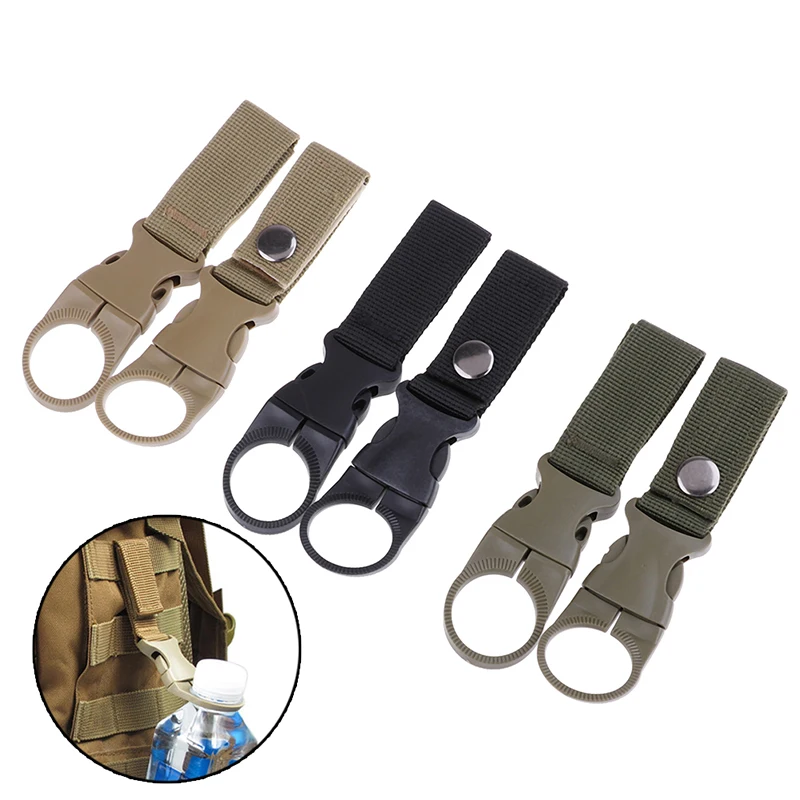 

2pcs Multifunction Water Bottle Buckle Webbing Backpack Hanger Hook Holder