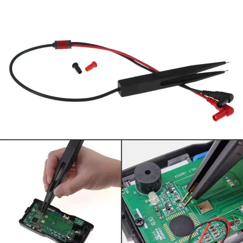 Микросхема SMT SMD тестовый зажим свинцовый зонд мультиметр конденсатор пинцет |