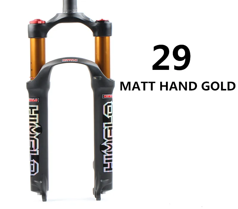 29 matt hand gold Велосипедная воздушная вилка 26 27,5 29 ER MTB горная подвесная вилка воздушная устойчивость амортизирующая линия для более SR - Цвет: 29 matt hand gold