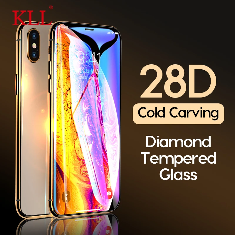 28D изогнутое холодное резное закаленное стекло для iPhone XS MAX X XR 10H полное покрытие Защита экрана для iPhone 6 6s 7 8 Plus стекло